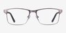 Carbon Matte Gunmetal MetalEyeglass Frames from EyeBuyDirect, Front View