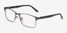 Carbon Matte Gunmetal MetalEyeglass Frames from EyeBuyDirect, Angle View