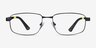 Entropy Matte Black MetalEyeglass Frames from EyeBuyDirect, Front View