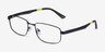 Entropy Matte Black MetalEyeglass Frames from EyeBuyDirect, Angle View