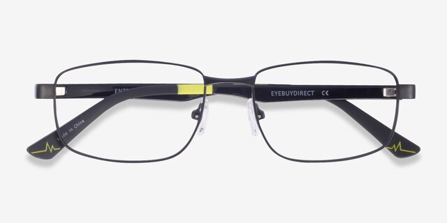 Entropy Matte Black MetalEyeglass Frames from EyeBuyDirect, Closed View