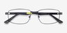 Entropy Matte Black MetalEyeglass Frames from EyeBuyDirect, Closed View