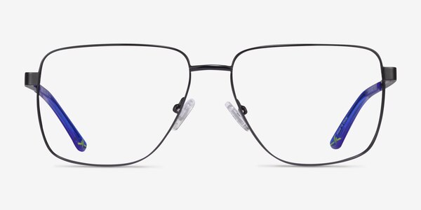 Hybrid Black Metal Eyeglass Frames