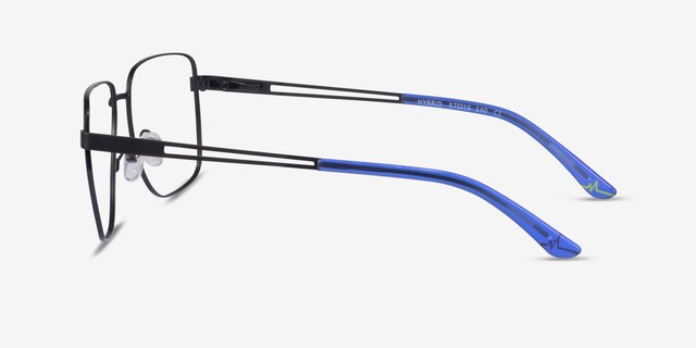 Hybrid Black MetalEyeglass Frames from EyeBuyDirect, Side View