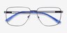 Hybrid Black MetalEyeglass Frames from EyeBuyDirect, Closed View