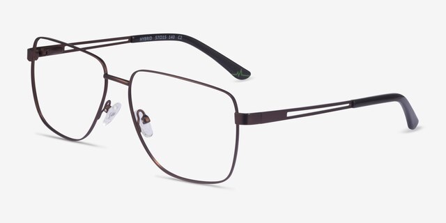 Hybrid Bronze MetalEyeglass Frames from EyeBuyDirect, Angle View