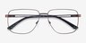 Hybrid Bronze MetalEyeglass Frames from EyeBuyDirect, Closed View