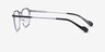 Winslow Matte Silver Black Aluminium-alloyEyeglass Frames from EyeBuyDirect, Side View