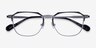 Winslow Matte Silver Black Aluminium-alloyEyeglass Frames from EyeBuyDirect, Closed View