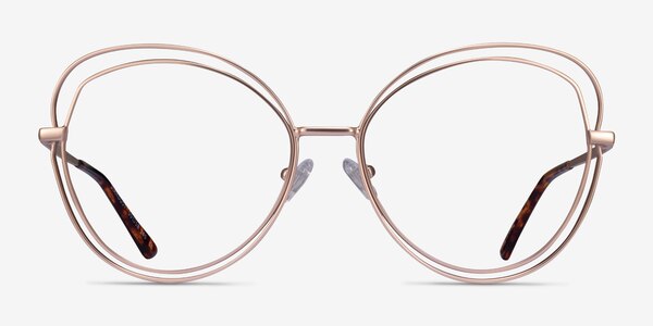 Stardust Matte Rose Gold Metal Eyeglass Frames