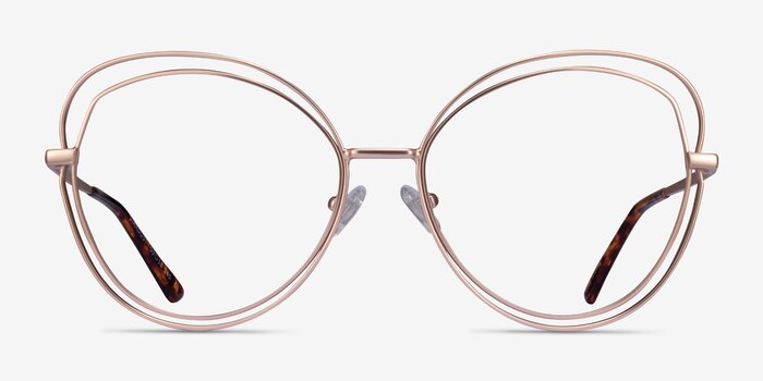 Stardust Matte Rose Gold Metal Eyeglass Frames from EyeBuyDirect