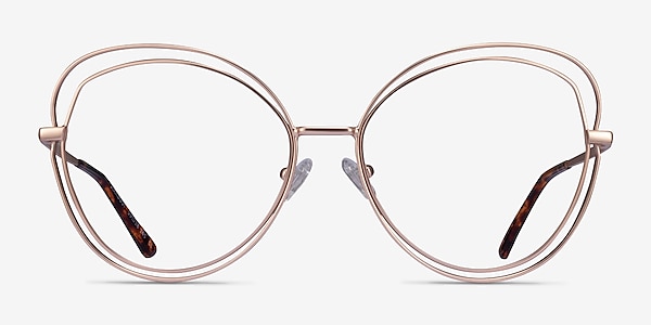 Stardust Matte Rose Gold Metal Eyeglass Frames