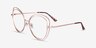 Stardust Matte Rose Gold MetalEyeglass Frames from EyeBuyDirect, Angle View