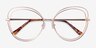 Stardust Matte Rose Gold MetalEyeglass Frames from EyeBuyDirect, Closed View