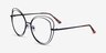 Stardust Matte Black MetalEyeglass Frames from EyeBuyDirect, Angle View