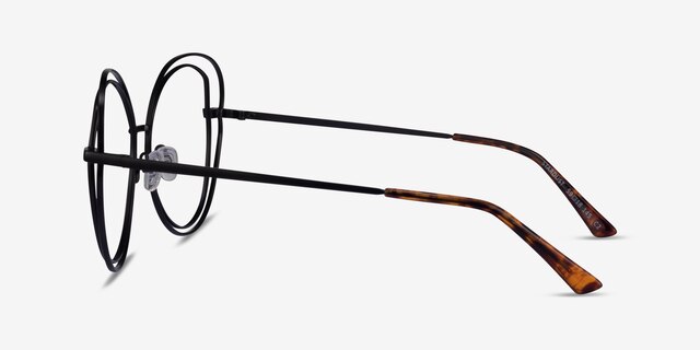Stardust Matte Black MetalEyeglass Frames from EyeBuyDirect, Side View