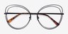 Stardust Matte Black MetalEyeglass Frames from EyeBuyDirect, Closed View