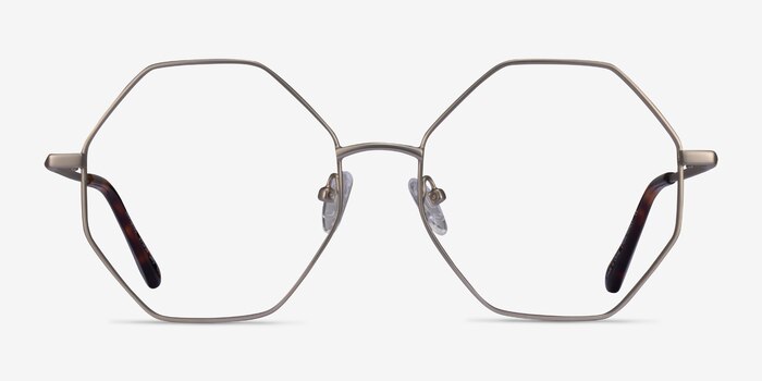 Imagine Matte Silver Metal Eyeglass Frames from EyeBuyDirect