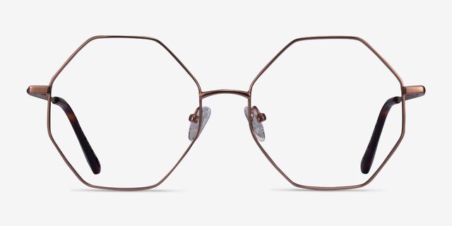 Imagine Bronze MetalEyeglass Frames from EyeBuyDirect, Front View