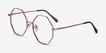 Imagine Bronze MetalEyeglass Frames from EyeBuyDirect, Angle View