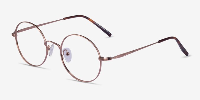 Lanscilo Bronze MetalEyeglass Frames from EyeBuyDirect, Angle View