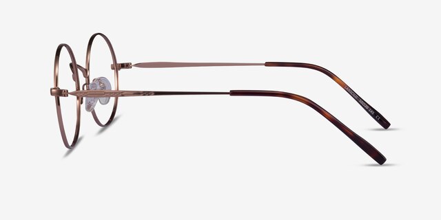 Lanscilo Bronze MetalEyeglass Frames from EyeBuyDirect, Side View