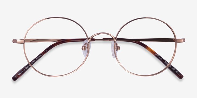 Lanscilo Bronze MetalEyeglass Frames from EyeBuyDirect, Closed View