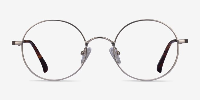 Lanscilo Matte Silver Metal Eyeglass Frames from EyeBuyDirect