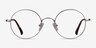 Lanscilo Matte Silver MetalEyeglass Frames from EyeBuyDirect, Front View