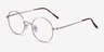 Lanscilo Matte Silver MetalEyeglass Frames from EyeBuyDirect, Angle View