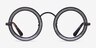Spoke Matte Black MetalEyeglass Frames from EyeBuyDirect, Front View