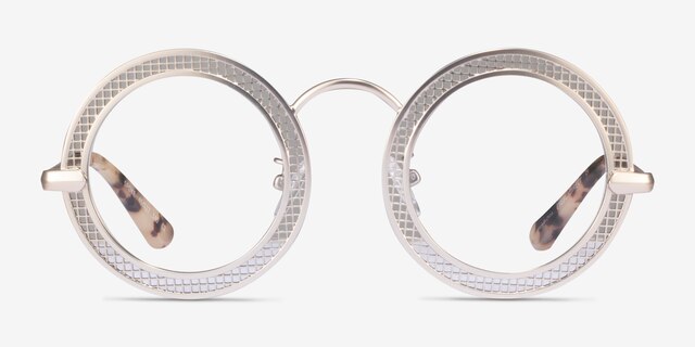 Spoke Matte Gold MetalEyeglass Frames from EyeBuyDirect, Front View