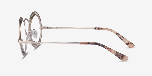 Spoke Matte Gold MetalEyeglass Frames from EyeBuyDirect, Side View