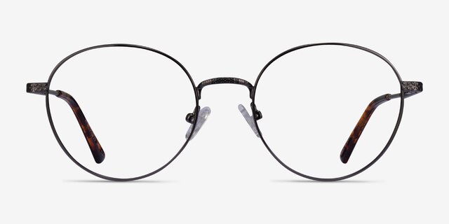 Wiz Gunmetal Tortoise MetalEyeglass Frames from EyeBuyDirect, Front View