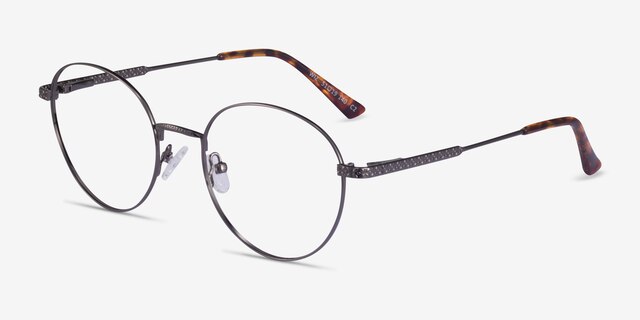 Wiz Gunmetal Tortoise MetalEyeglass Frames from EyeBuyDirect, Angle View