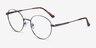 Wiz Gunmetal Tortoise MetalEyeglass Frames from EyeBuyDirect, Angle View