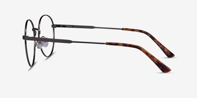 Wiz Gunmetal Tortoise MetalEyeglass Frames from EyeBuyDirect, Side View