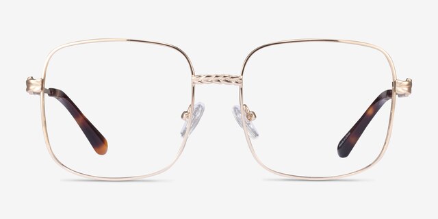 Coil Gold MetalEyeglass Frames from EyeBuyDirect, Front View