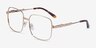 Coil Gold MetalEyeglass Frames from EyeBuyDirect, Angle View