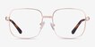 Coil Rose Gold MetalEyeglass Frames from EyeBuyDirect, Front View