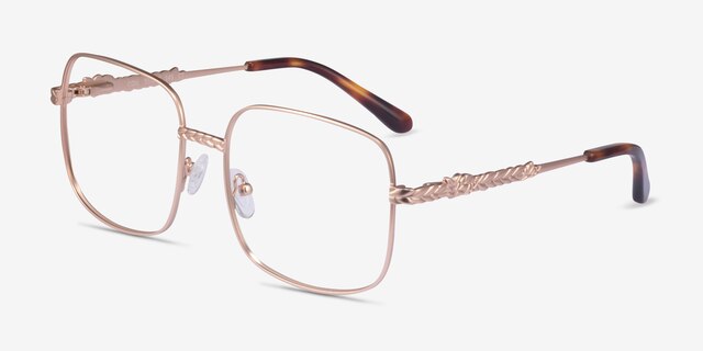 Coil Rose Gold MetalEyeglass Frames from EyeBuyDirect, Angle View