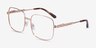 Coil Rose Gold MetalEyeglass Frames from EyeBuyDirect, Angle View
