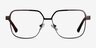 Gear Gunmetal MetalEyeglass Frames from EyeBuyDirect, Front View