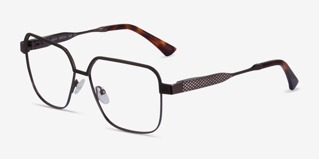 Gear Gunmetal MetalEyeglass Frames from EyeBuyDirect, Angle View