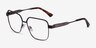 Gear Gunmetal MetalEyeglass Frames from EyeBuyDirect, Angle View