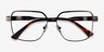 Gear Gunmetal MetalEyeglass Frames from EyeBuyDirect, Closed View