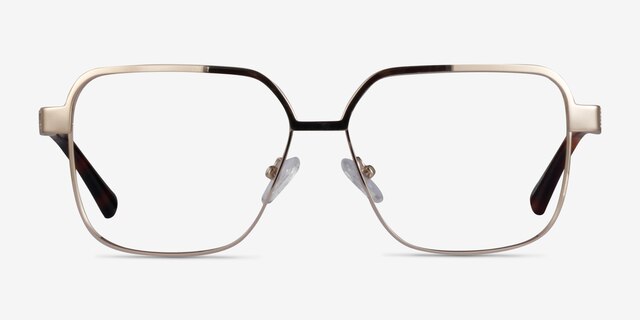 Gear Gold MetalEyeglass Frames from EyeBuyDirect, Front View