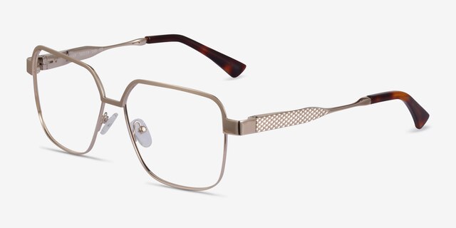 Gear Gold MetalEyeglass Frames from EyeBuyDirect, Angle View