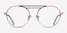 Parallel Matte Gold MetalEyeglass Frames from EyeBuyDirect, Front View