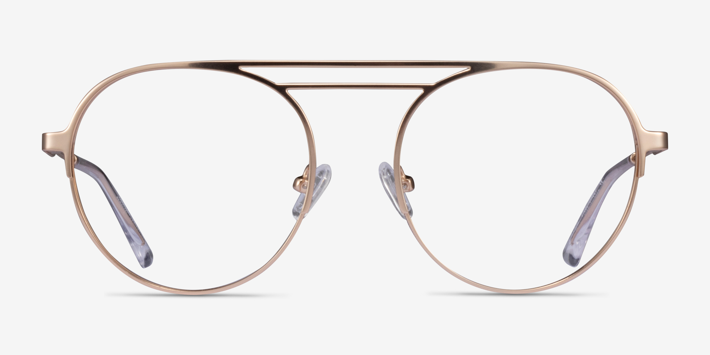 Parallel Aviator Matte Gold Full Rim Eyeglasses Eyebuydirect